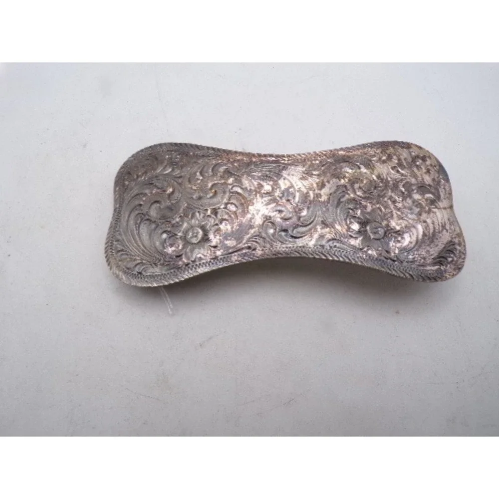 Big Sky Silver Engraved Western Belt Buckle Silver Plate Jeweler's Bronze 4in